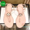 2023 Designer cnel women Sandals Lambskin Quilted Flat Thong white black pink luxury WomenS Outdoor Summer Flip Flops slippers EUR 34-40