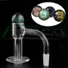 Beracky Full Weld Smoking XL Terp Slurper Quartz Banger Beveled Edge Heady Nails Met Dichro Glass Caps En Solid Quartz Pillars For Glass Water Bong Dab Rig Pipes