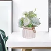 Dekorativa blommor mini konstgjorda hortensia bonsai med keramisk vas växt blommor arrangemang för trädgård skrivbord heminredning