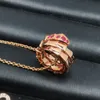 BUIGARI Serpentine Hanger Serie designer ketting voor vrouw edelsteen T0P kwaliteit Vergulde 18K klassieke stijl mode luxe sieraden verjaardagscadeau 025