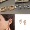 Charm Europe och Americas Full Diamond Snake Shaped Earrings 925 Silver Goldplated Luxury Womens Fashion Märke smycken gåvor 230313