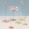 Party Home Decoration Metal Place Carte Bolders Table Nom Nom Nom De Nom Signal pour le mariage Birthday Photo Clip Stand Heart Forme