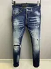 DSQ Phantom Kaplumbağa Erkek Kot Klasik Moda Adam Kot Hip Hop Rock Moto Mens Sıradan Tasarım Yırtıcı Kot Putperest Sıska Denim Biker Jeans 61273