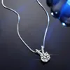 S925 Sterling Silver Mosonite Netclar Stail سلسلة هدية عيد الحب