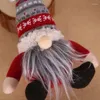 크리스마스 장식 메리 롱 모자 스웨덴 산타 그놈 봉제 인형 장식 매달려 크리스마스 나무 장난감 홀리데이 홈 파티 장식
