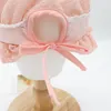 Casquettes chapeaux bébé filles printemps Summe dentelle court avant-toit chapeau avec nœud papillon respirant infantile casquettes né pographie accessoires 230313