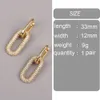 Hoop Huggie Exaggeration Geometric Micro Pave Tiny Drop Earrings Luxury Gold Color Cuba Piercing Ear Ring For Women Statement Jewelry 230311