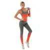 Aktiva uppsättningar Yoga Set Women's 2 -stycken SUCKSOPRIFTA BH Hög midja Sömlösa leggings Gym Running Elasticity Sports Suit Women