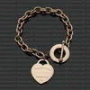 Or Designer Classique Bracelet Coeur Deluxe Ensemble Collier Femme 925 Lien Filles Saint Valentin Amour Cadeau Bijoux En Gros et Au Détail avec Boîte