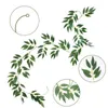 Flores decorativas 3pcs 2m Eucalyptus guirlanda artificial decoração de parede falsa de parede diy folhas de videiras para arco de casamento