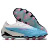 البيع بالجملة أرسل حقيبة في الهواء الطلق لكرة القدم أحذية Phantom GX Elite FG Ghost Low Version Football Cleats Mens Soft Leath