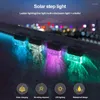 Lâmpada de parede grande negócio 8pcs Luzes solares de jardim solar ao ar livre Decoração à luz da luz do sol à prova d'água da escada