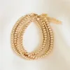 Charm Bracelets Handmade Gold Beads 14K Filled Jewelry Boho Vintage Women 230313