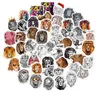 50Pcs-Pack beast courage Forest Lion Sketch Stickers Wholesale Vinyl Sticker Waterproof Laptops Car Scrapbooking Guitar Box Skateboard JDM Luggage Decal