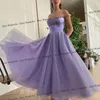 Party Dresses Simple Lavender Cocktail Sweetheart Halsbindning Längd A-Line Prom Gown Short Homecoming Dress Robe de BalParty