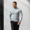 Erkek tişörtler hızlı kuru uzun kollu gömlek erkek spor fitness t-shirt erkek çalışan spor vücut geliştirme sıska tişört üstleri bahar egzersiz giyim 230311