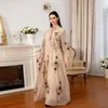 Etniska kläder Abaya klänning för kvinnor vinter 2023 Mellanöstern Arab Oman Dubai Muslim Moroccan Caftan Party Clothes Eid Ramadan Maxi Dresses