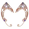 Boucles d'oreilles à Clip en forme de papillon, manchette d'oreille, manchette d'elfe, filigrane de mariage, bijoux en cristal féerique, elfes en zircone, 230311