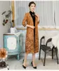 Work Dresses Aodai Middle Aged And Elderly Elegant Female Mid-long Short-sleeved Velvet Two-piece Suit Cheongsam Dress Fashion Improveme