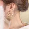 Boucles d'oreilles pendantes EM190 mignon coeur carré alliage goutte boucle d'oreille cadeau personnalité bijoux en gros