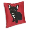 Almohada linda atigrada Frenchie Puppy Nordic Throw cubre el hogar decorativo Dog Lover S para sofá