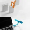 Electric Fans Creative USB Flexible Portable Mini för Power Bank Notebook Computer LED Light Lamp Summer Gadgets