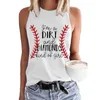 Women's Tanks Letter Print White Tank Tops Women Summer O-neck Sleeveless Casual Tee Shirt Harajuku Vest Female Streetwear Plus Size