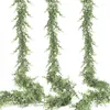 Dekorative Blumen, 3 Stück, 180 cm, künstliche Pflanzen, Eukalyptus-Rattan, für Kränze, DIY, Hochzeitsdekoration, Bogen, Wandhintergrund, grüne hängende Rebe, Fake