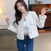 여자 자켓 스프링 가을 짧은 슬림 여성 재킷 코트 한국 버전 트위드 기질 여성 탑