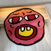 Tapijten LAKEA Cherry Bomb Rug Roze Handgemaakte Getuft Tapijt Kamer Decor Kawaii Tapijt Kleine Tapijten voor Slaapkamer Cartoon Cirkel Punch Naald Tapijt