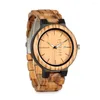 Montres-bracelets BOBO BIRD Hommes Montre Bois Artisanat Bracelet Quartz Mouvement Calendrier Horloge Cadeau À Lui Bracelet En Bois Robe Relogio B-O26