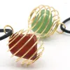 Pendentif Colliers Cristal Naturel Agate Pierre Semi-précieuse Fil De Cuivre Enroulement Printemps Rouge Bijoux Hommes Et Femmes