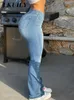 Femmes Jeans Flare Stretch Taille Haute Lâche Confortable Déchiré Femmes Pantalon Sexy Mode Petit Ami Denim Crayon Pantalon Pantalon 230313