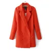 Damen Wollmischungen Vintage Damen Wintermischung Mantel England-Stil und Jacke Zweireiher OberbekleidungDamen