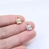 Charms eruifa 20pcs 10 мм оплосилл симпатичный мини -замок заклинание из цинкового сплавного сплава Серьера модные украшения