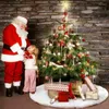 Juldekorationer 60 cm vit träd kjol lyxig faux päls xmas golvdekor prydnad fast färg plysch