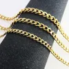 Chains 2/3/3.5/5/6/7mm Gold Color Stainless Steel Curban Chain Necklace For Man & Women Fashion Jewelry