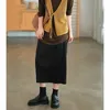 Skirts 2023 Arrival Autumn Winter Arts Style Women Loose Casual Straight Skirt All-matched Mid-calf Vintage Pleated P438