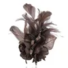 Women Men Brooch Feather Fabric Flower Corsage Handmade Lapel Collar Pin For Lady Trendy Wedding Hair Accesories
