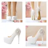 Schoenen 2022 Witte parels Dikke kitten Hoge hiel kanten Pumps Princess Party Birthday Heels Drop Delivery Events Accessoires Dhzoy