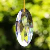 Chandelier Crystal 90mm Oval Clear Hanging Faceted Glass Prisms Replacement Part Accessories Pendant Sun Catcher Making Supplies