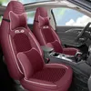 Capas de assento de carro de alto carro- Design de malha de couro de seda de gelo, ajuste universal, airbag compatível com T-Cross Polo Lynk Co Cavalier