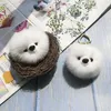 Mignon Réel Véritable Fourrure Chien Chiot Jouet Pompon Boule Sac Charme Porte-clés Pendentif Enfants Jouet Gift300t