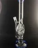 Glass hookah swiss bong with chinese blue color 16inch 18mm joint sclean high quantity