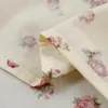 寝具セットコットンエレガントな韓国スタイルセットピンクの花柄のフリルズボットカバージッパー閉鎖通気性ベッドシート枕カバー