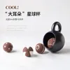 Kubki Kreatywny gruby sferyczny kubek czarno -biały duży uszy ceramiczny planta Pucharu Office Osobowość Para kawy para