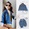 Jackets Pudcoco Toddler Kids Girls Denim Jean Fall Jacket Button Coat Outsdraged Tops Outsyar 1-6y ondersteuning Groothandel 230313