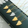 Pendant Necklaces Simple Ins Style Fashion Jewelry Heart Gold Plated Silver Stainless Steel Three-Dimensional Love Necklace