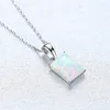 Catene Opals Necklace 925 Sterling Silver for Women Chain Fine Jwelry Wedding Regalo