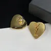 Riz5 studdesigner örhängen y varumärke 18k guld pläterade hjärtform bokstäver små mode kvinnor örhänge bröllop fest juveler